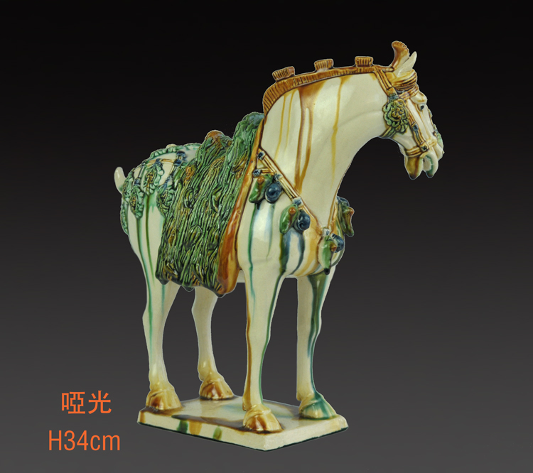 唐三彩，洛陽三花馬（二）