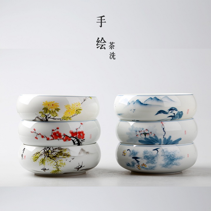 釉下彩景德鎮水盂