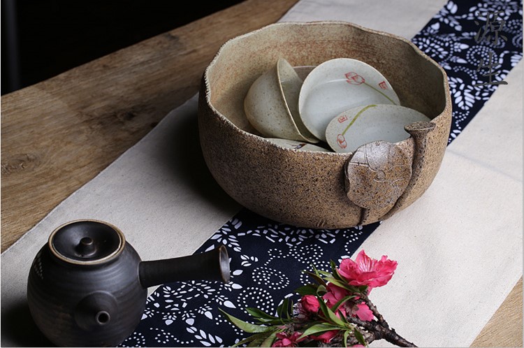 手工復古茶洗筆洗水盂