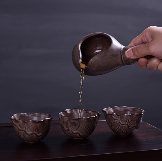 原創陶瓷泡茶自動茶具，佛手蓮花功夫茶具