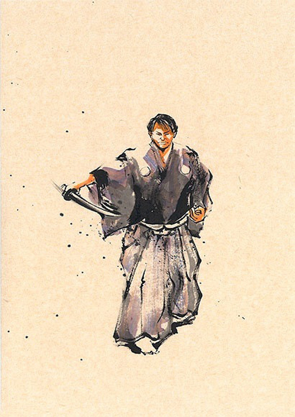 日本勝亦勇水墨功夫中華武術插畫(三)