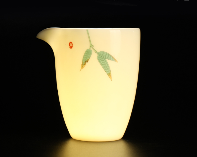 凝脂玉瓷簡約茶具，一壺兩杯功夫茶具