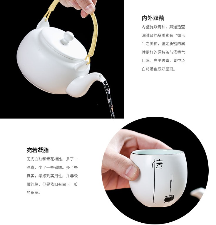 樸實(shí)無華，簡約厚重青釉陶瓷茶具
