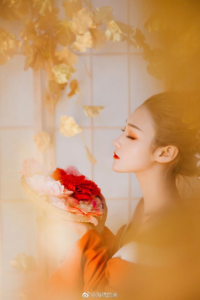 日式和服風古裝攝影，好美麗的紅衣小姐姐
