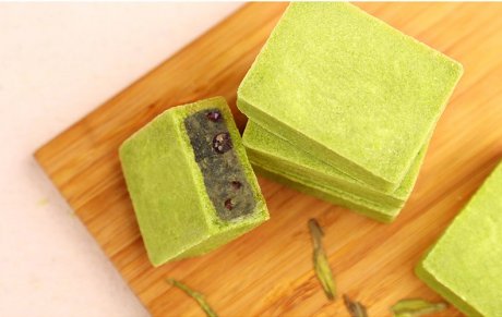 杭州特產美食糕點，特色手工抹茶點心龍井酥