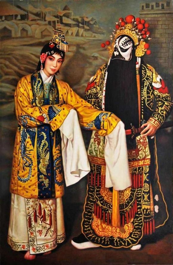 油畫中的京劇人物，美的不可思議！
