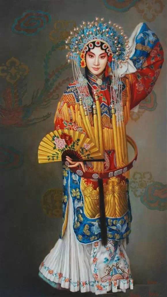 油畫中的京劇人物，美的不可思議！