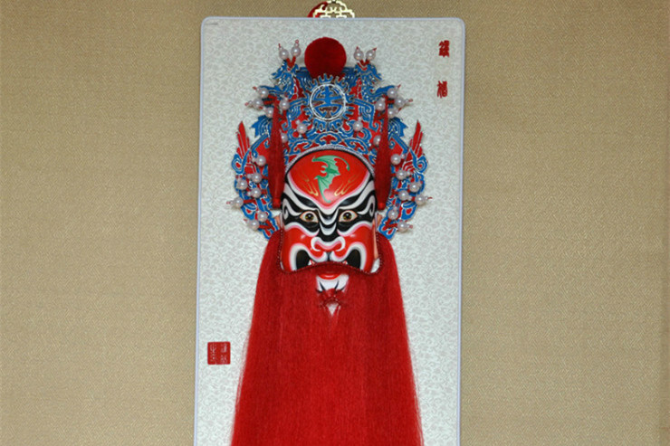 鐘馗京劇臉譜掛件，鎮宅辟邪工藝品家具掛件