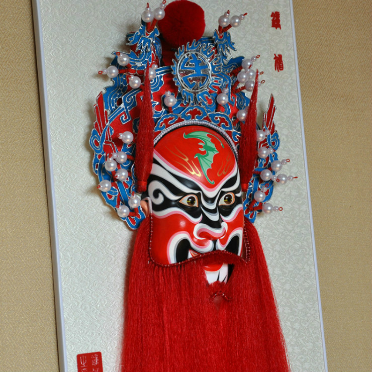 鐘馗京劇臉譜掛件，鎮宅辟邪工藝品家具掛件