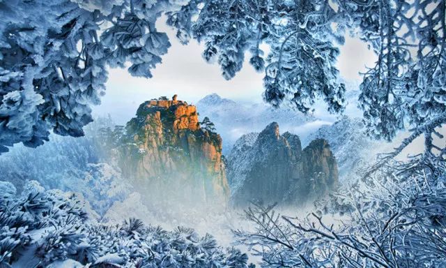雪后黃山風景宛如人間仙境，舞一曲雪中霓裳羽