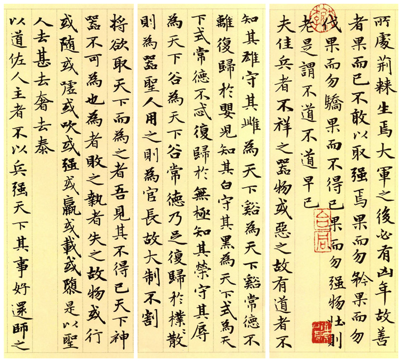 楷書四大家之趙孟頫《道德經》（節選）欣賞