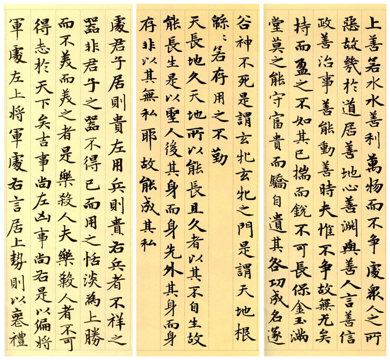 楷書四大家之趙孟頫《道德經》（節選）欣賞