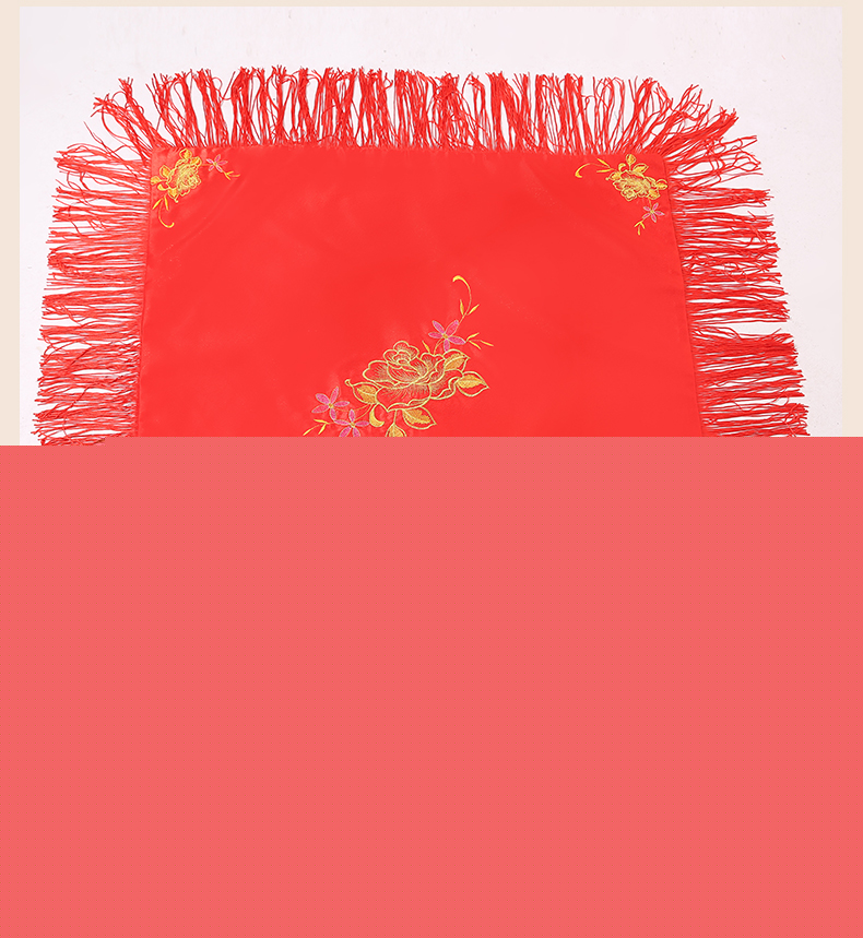 繁縷中式頭飾紅蓋頭，唯美流蘇刺繡新娘蓋頭