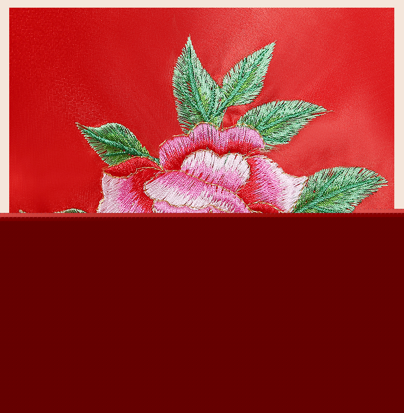 花藺中式新娘頭飾紅蓋頭，唯美中國結喜帕新娘