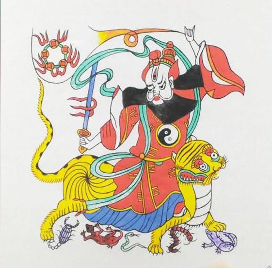 十款民間工藝年畫，古風手繪童趣中國年畫
