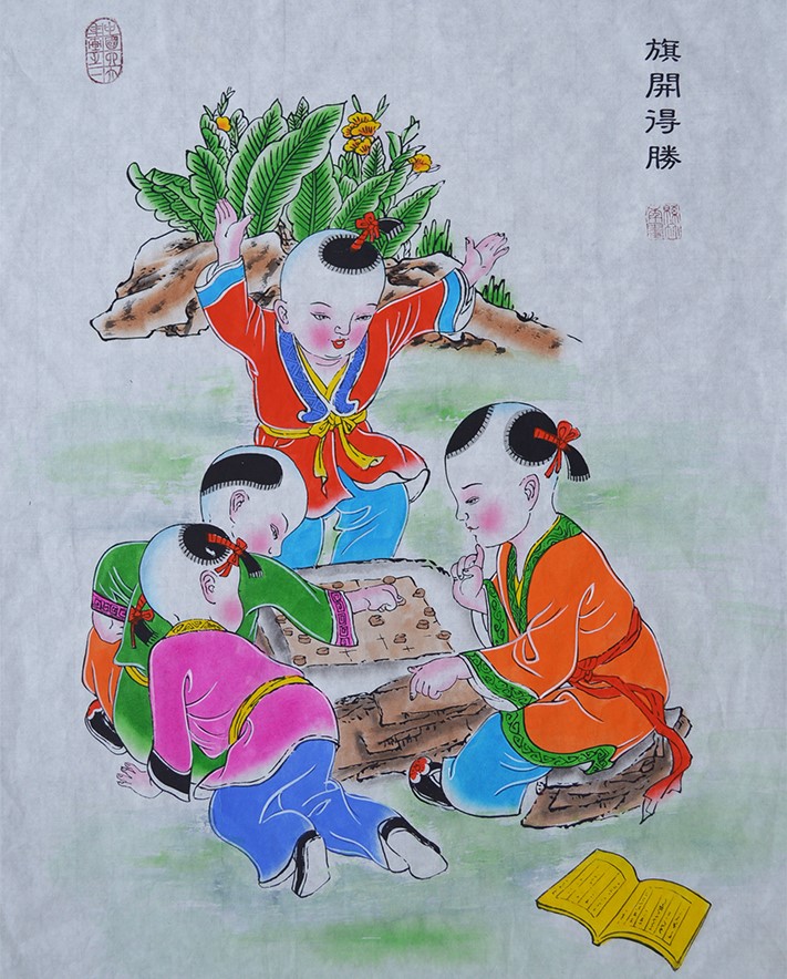 10款唯美生動年畫娃娃，古風手繪中國年畫