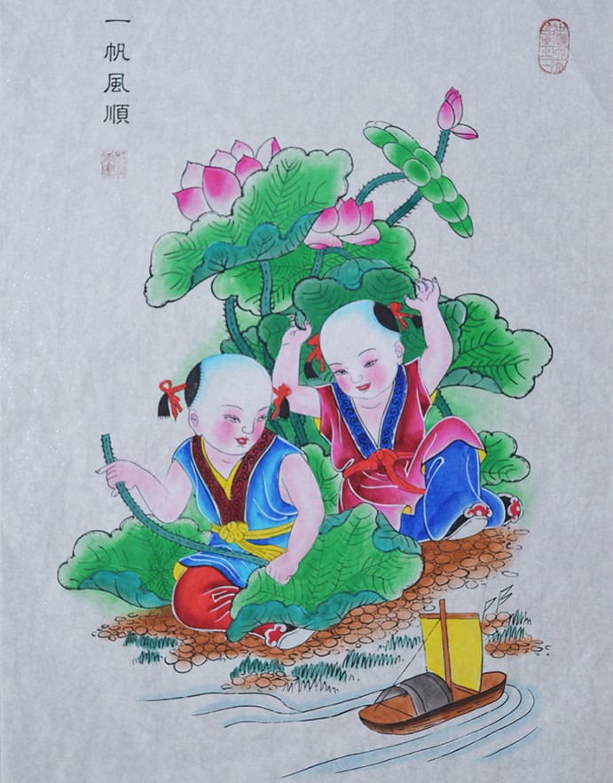 10款唯美生動年畫娃娃，古風手繪中國年畫