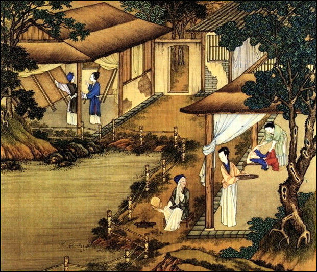中國24節(jié)氣古畫圖，超美國畫插畫欣賞
