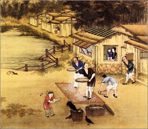 中國24節(jié)氣古畫圖，超美國畫插畫欣賞