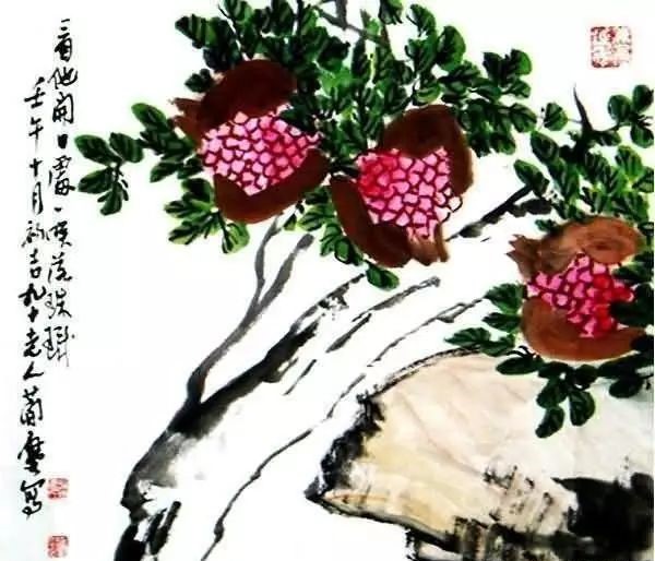32幅曹簡樓國畫石榴圖：石榴令人垂涎欲滴！