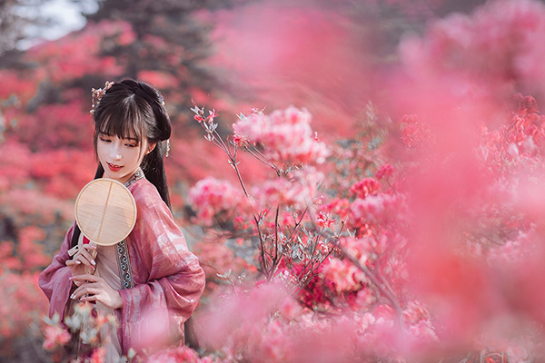 花不負儂，古裝女子攝影照片
