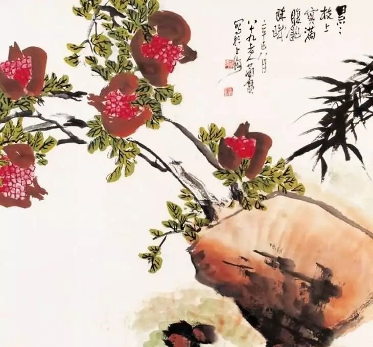 32幅曹簡樓國畫石榴圖：石榴令人垂涎欲滴！