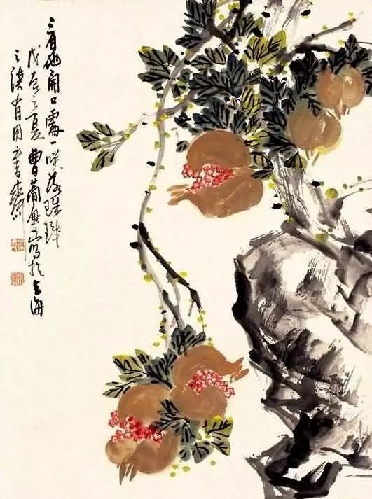 32幅曹簡樓國畫石榴圖：石榴令人垂涎欲滴！