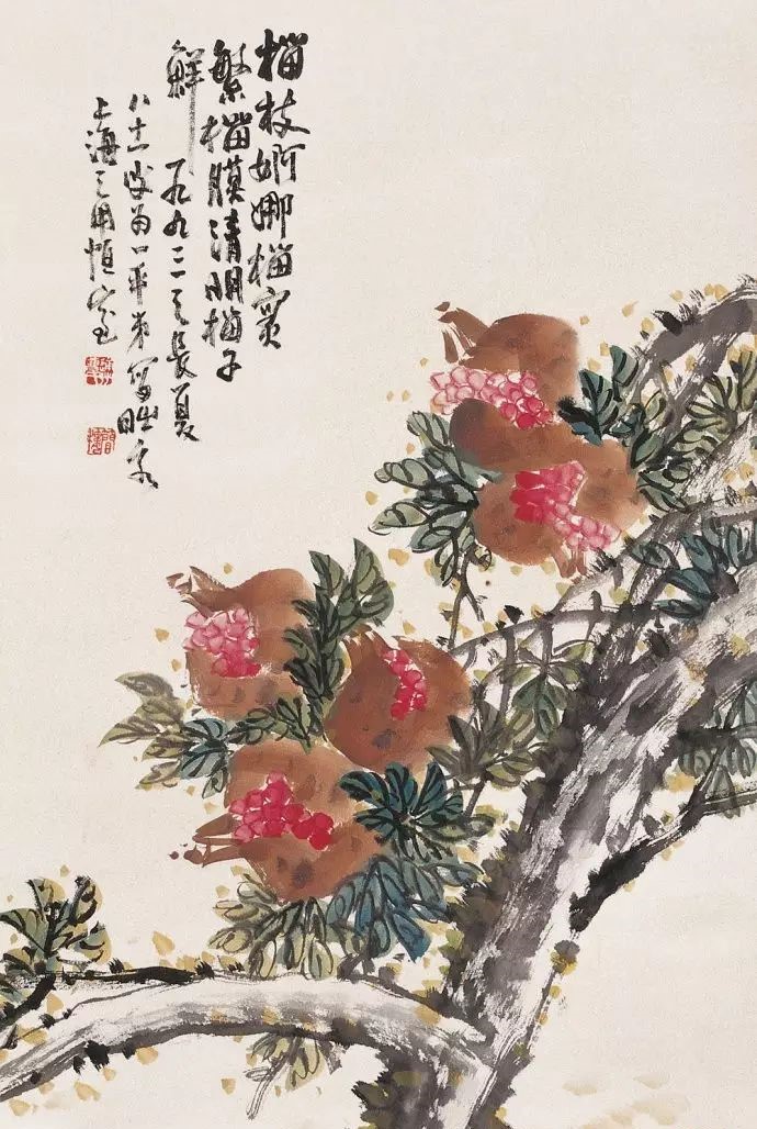 32幅曹簡樓國畫石榴圖：石榴令人垂涎欲滴！