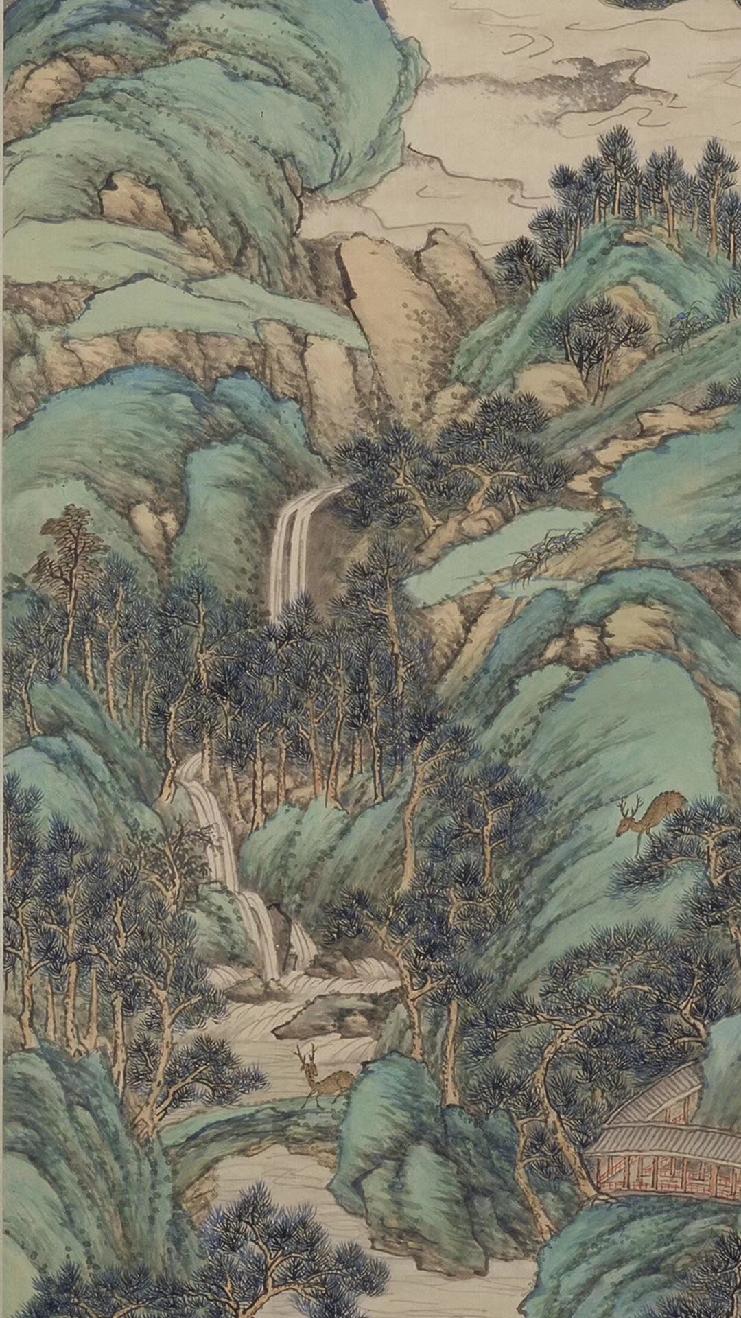 盎然春色的《仙境春長圖》：青綠山水生機無限