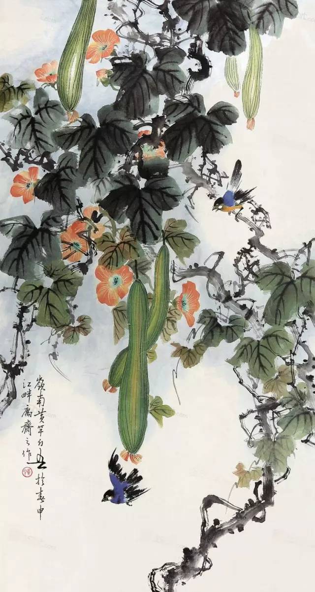中國國畫藝術：絕美花鳥國畫圖片