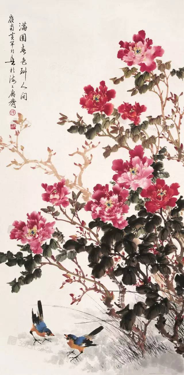 中國國畫藝術：絕美花鳥國畫圖片