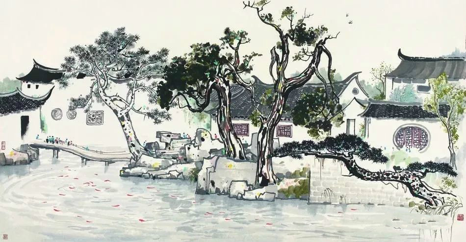 吳冠中的水墨國畫集合，中國藝術最顯眼的景觀