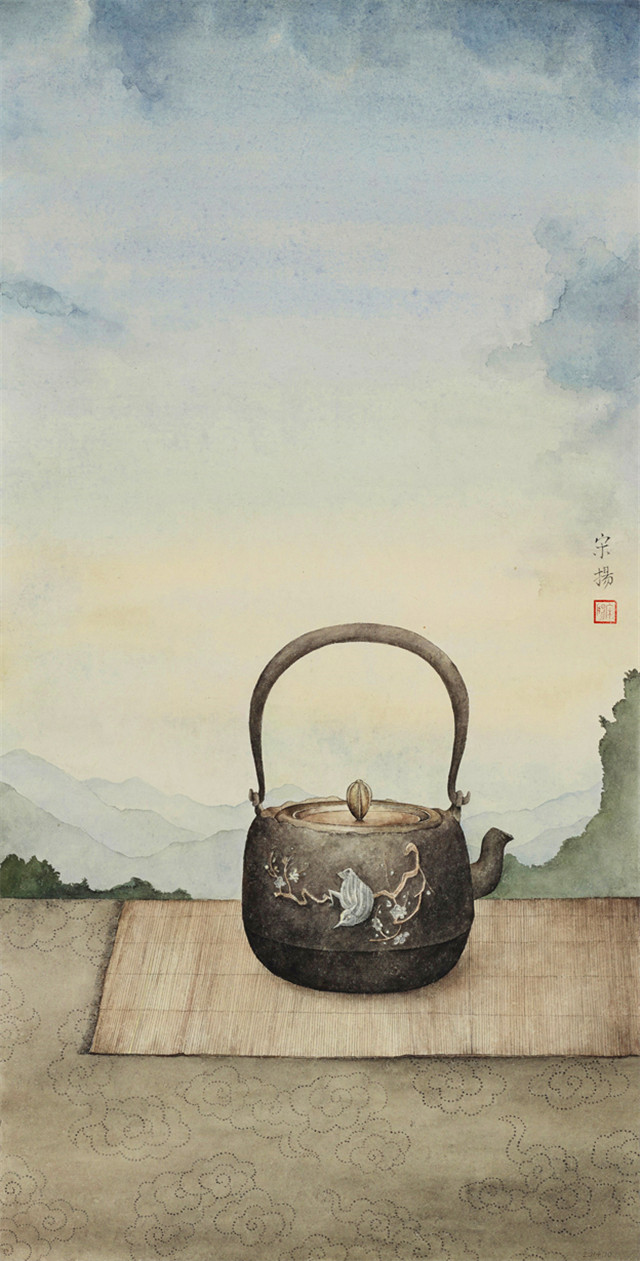 古典清雅宋揚(yáng)國畫植物家具工筆畫