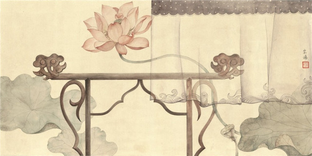 古典清雅宋揚(yáng)國(guó)畫(huà)植物家具工筆畫(huà)（二）