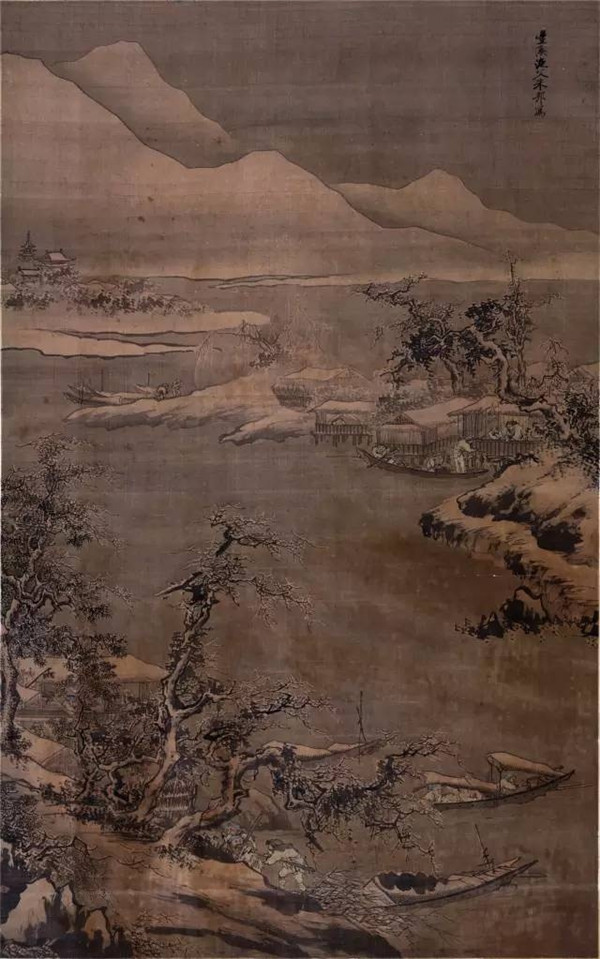 明代古典國畫雪景山水