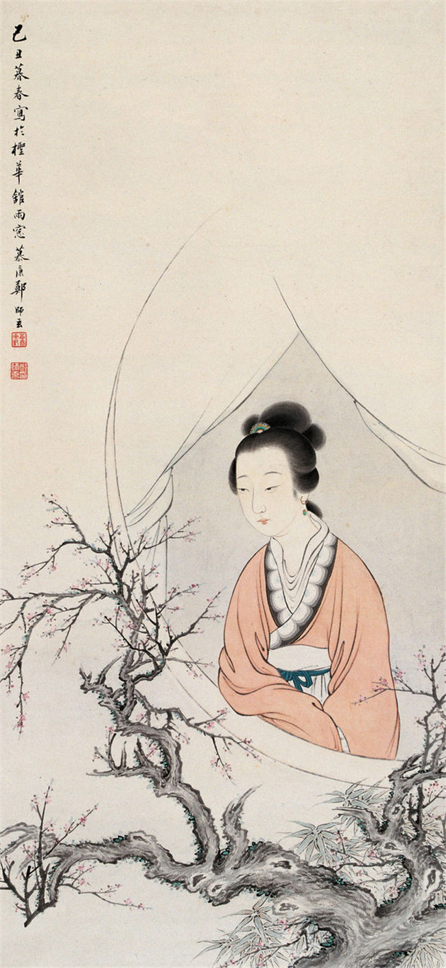 鄭慕康古代女子繪畫藝術作品