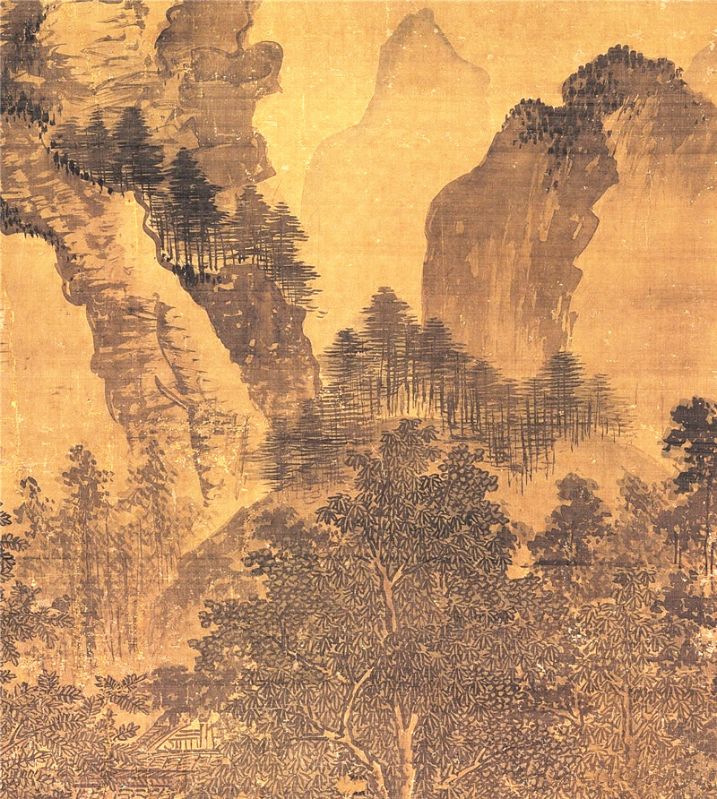 明朝戴進國畫《畫山水》欣賞