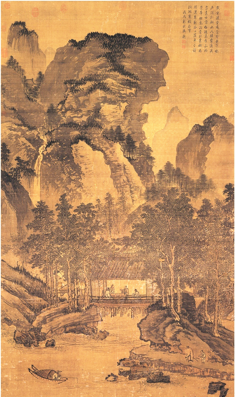 明朝戴進國畫《畫山水》欣賞