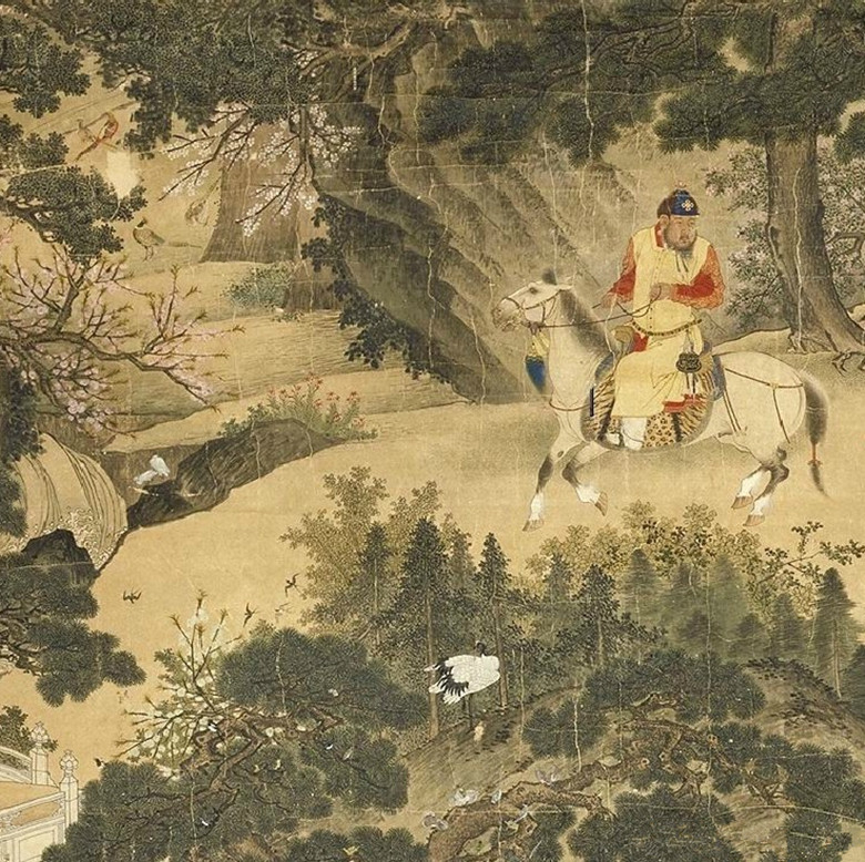 商喜《宣宗出獵圖》國(guó)畫狩獵圖欣賞