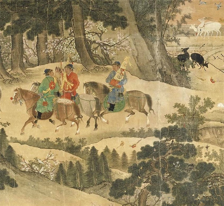 商喜《宣宗出獵圖》國(guó)畫狩獵圖欣賞