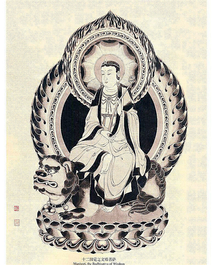 中國傳統菩薩大菩薩國畫白描欣賞