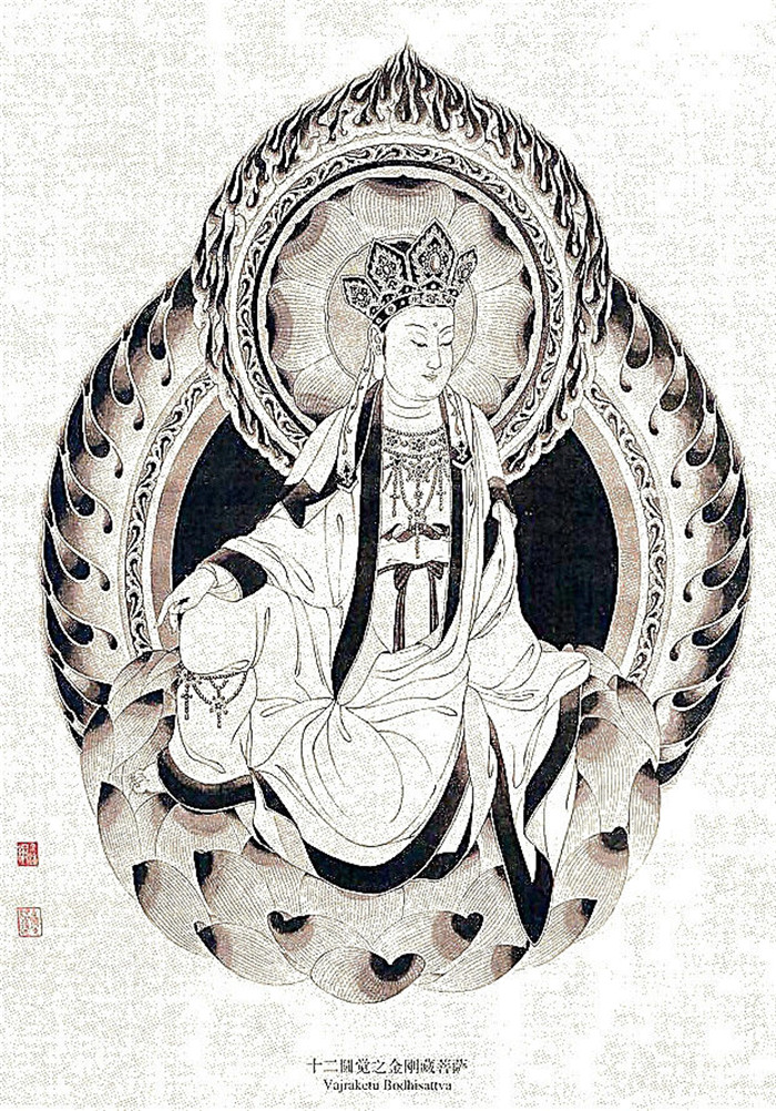 中國傳統菩薩大菩薩國畫白描欣賞