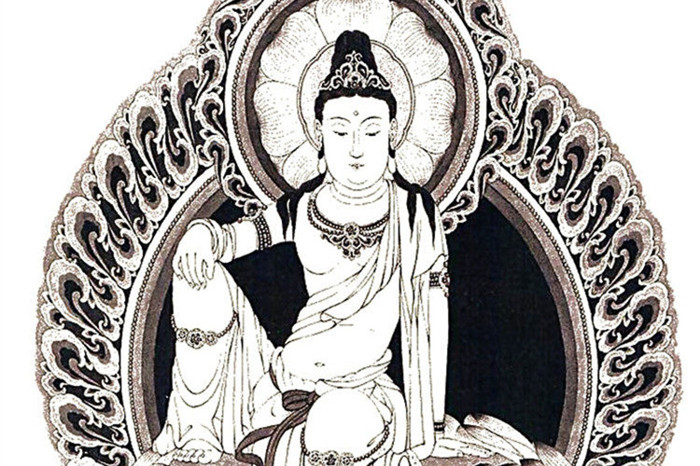 中國傳統菩薩大菩薩國畫白描欣賞