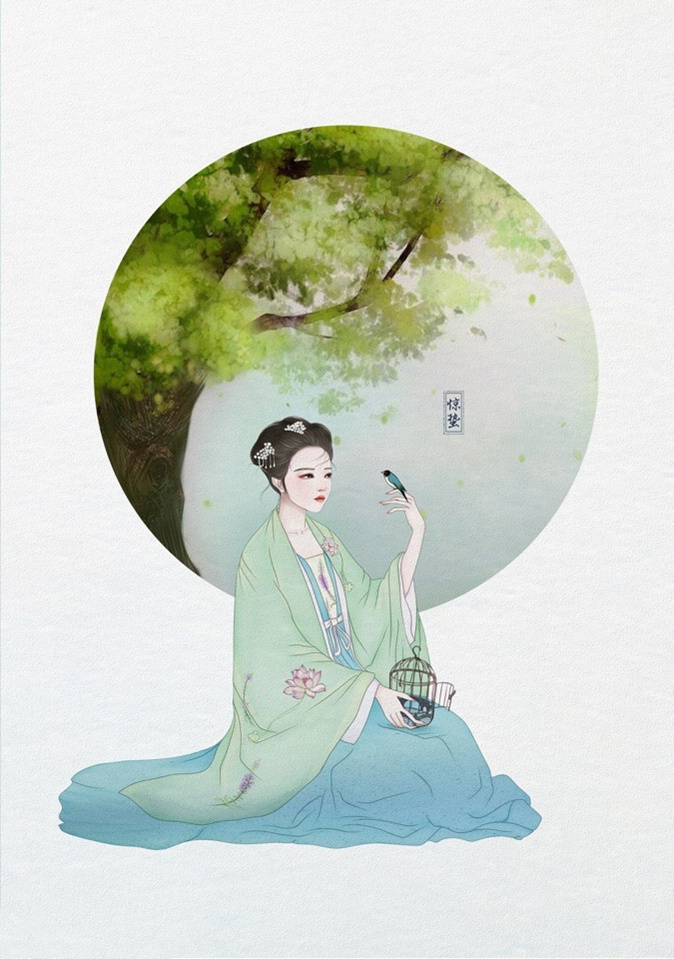 24節氣古風手機壁紙圖片，超美的女子古風圖片