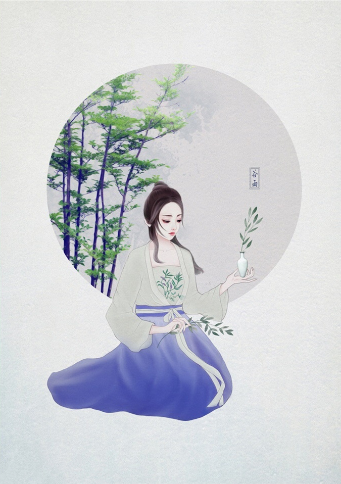 24節氣古風手機壁紙圖片，超美的女子古風圖片