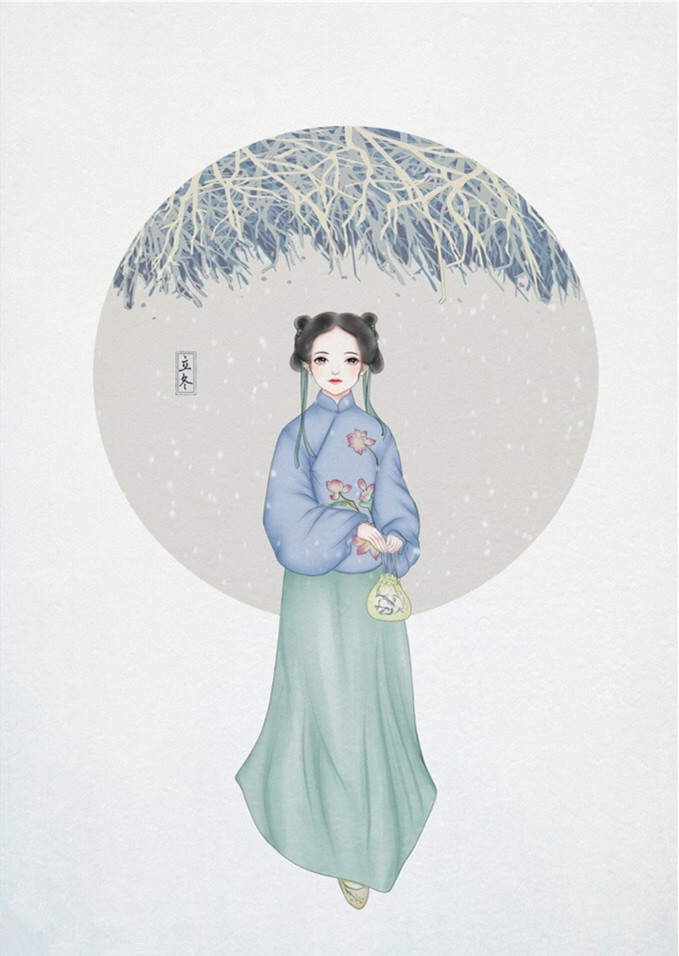 24節氣古風手機壁紙圖片，超美的女子古風圖片