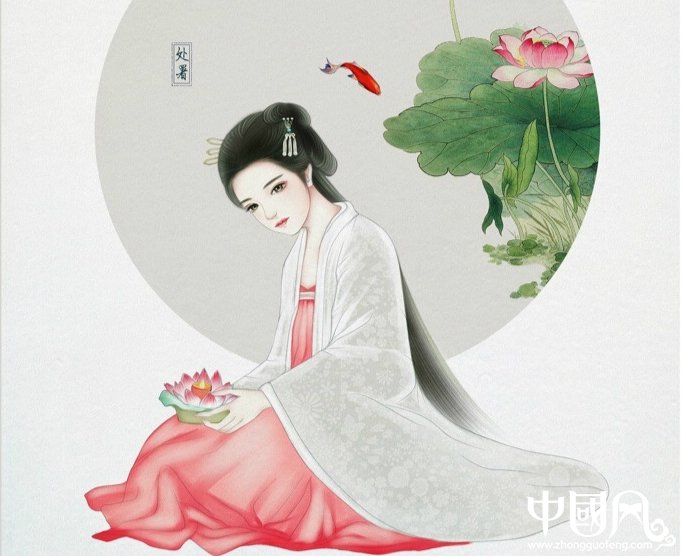 24節(jié)氣古風手機壁紙圖片，超美的女子古風圖片