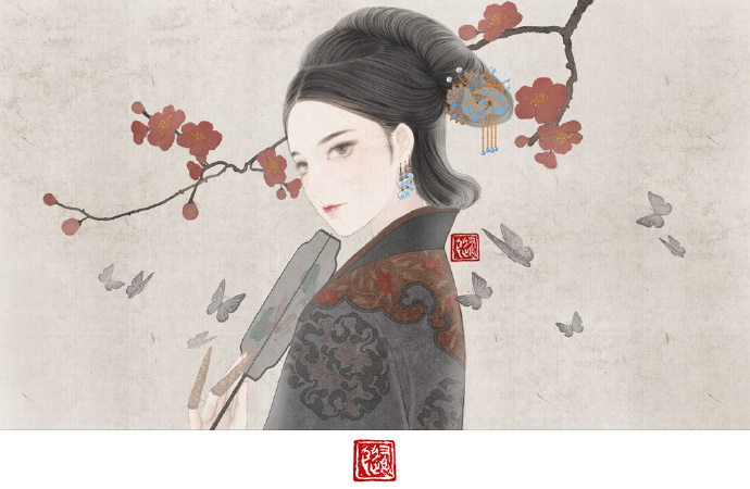 手繪版延禧攻略古風圖集，超美高清手繪古風圖