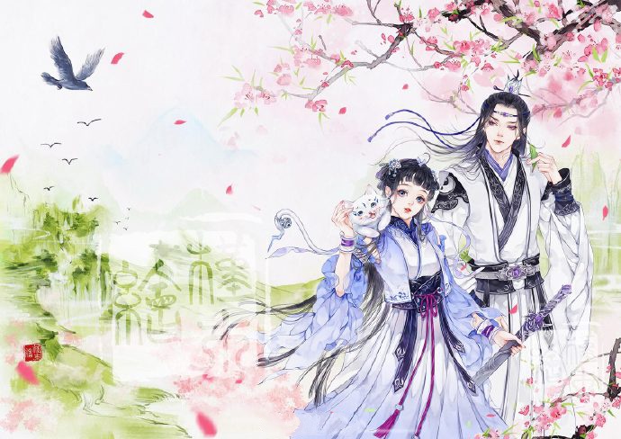 超甜的古風情侶圖集，清新唯美古風圖片（19張）