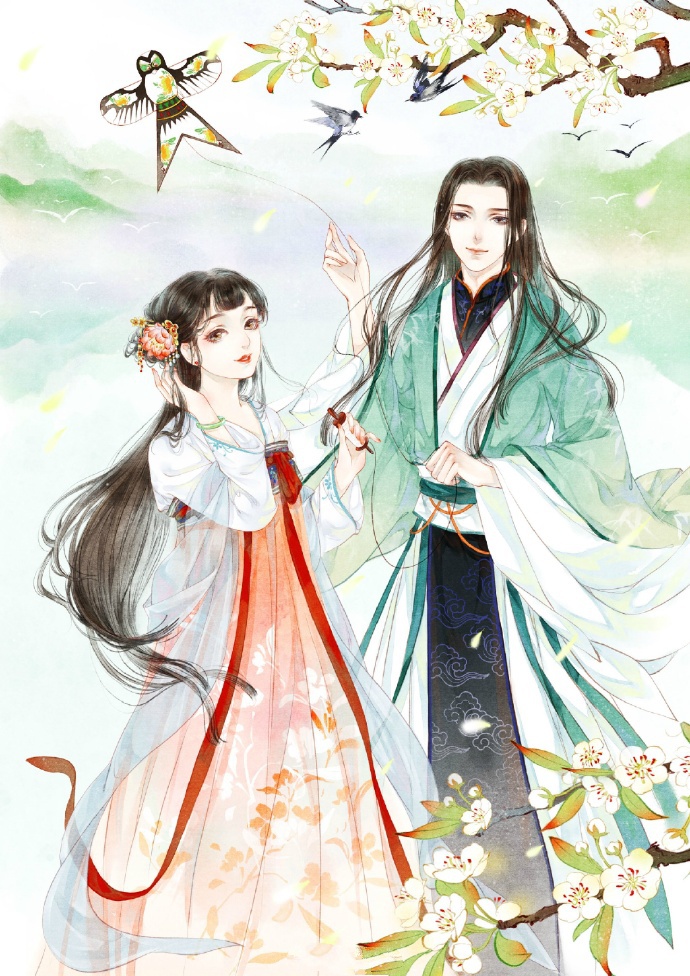 超甜的古風情侶圖集，清新唯美古風圖片（19張）